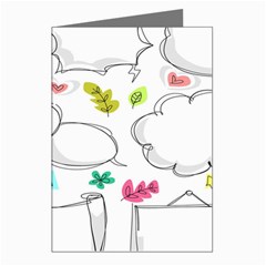 Set Chalk Out Chitchat Scribble Greeting Cards (pkg Of 8) by Pakjumat