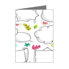 Set Chalk Out Chitchat Scribble Mini Greeting Card by Pakjumat