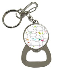 Set Chalk Out Chitchat Scribble Bottle Opener Key Chain by Pakjumat