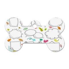 Set Chalk Out Chitchat Scribble Dog Tag Bone (one Side) by Pakjumat