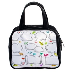 Set Chalk Out Chitchat Scribble Classic Handbag (two Sides) by Pakjumat