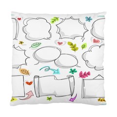 Set Chalk Out Chitchat Scribble Standard Cushion Case (one Side) by Pakjumat