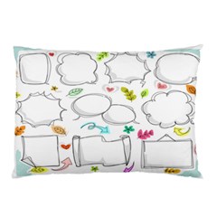 Set Chalk Out Chitchat Scribble Pillow Case by Pakjumat