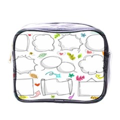 Set Chalk Out Chitchat Scribble Mini Toiletries Bag (one Side) by Pakjumat