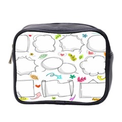 Set Chalk Out Chitchat Scribble Mini Toiletries Bag (two Sides) by Pakjumat