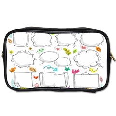 Set Chalk Out Chitchat Scribble Toiletries Bag (one Side) by Pakjumat