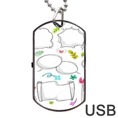 Set Chalk Out Chitchat Scribble Dog Tag Usb Flash (one Side) by Pakjumat