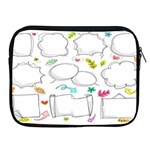 Set Chalk Out Chitchat Scribble Apple iPad 2/3/4 Zipper Cases Front