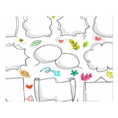 Set Chalk Out Chitchat Scribble Two Sides Premium Plush Fleece Blanket (large) by Pakjumat