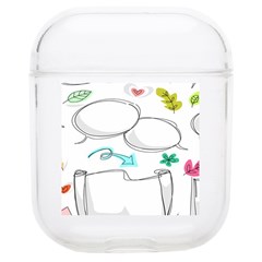 Set Chalk Out Chitchat Scribble Soft Tpu Airpods 1/2 Case by Pakjumat