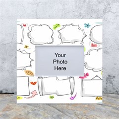 Set Chalk Out Chitchat Scribble White Box Photo Frame 4  X 6  by Pakjumat