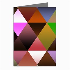 Abstract Geometric Triangles Shapes Greeting Cards (pkg Of 8) by Pakjumat