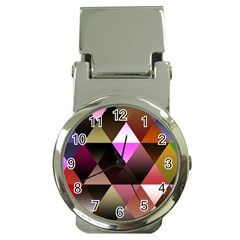 Abstract Geometric Triangles Shapes Money Clip Watches by Pakjumat