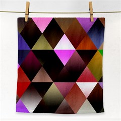 Abstract Geometric Triangles Shapes Face Towel by Pakjumat