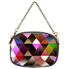 Abstract Geometric Triangles Shapes Chain Purse (one Side) by Pakjumat