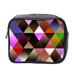 Abstract Geometric Triangles Shapes Mini Toiletries Bag (two Sides) by Pakjumat