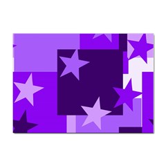 Purple Stars Pattern Shape Sticker A4 (10 Pack)