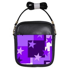 Purple Stars Pattern Shape Girls Sling Bag by Pakjumat