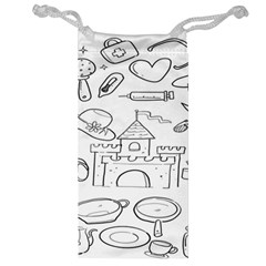 Baby Hand Sketch Drawn Toy Doodle Jewelry Bag by Pakjumat