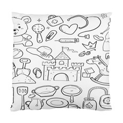 Baby Hand Sketch Drawn Toy Doodle Standard Cushion Case (one Side) by Pakjumat