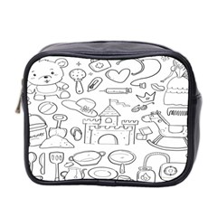 Baby Hand Sketch Drawn Toy Doodle Mini Toiletries Bag (two Sides) by Pakjumat