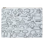 Baby Hand Sketch Drawn Toy Doodle Cosmetic Bag (XXL) Front