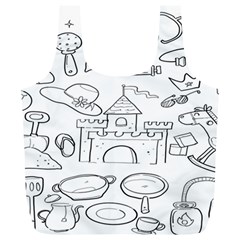 Baby Hand Sketch Drawn Toy Doodle Full Print Recycle Bag (xl) by Pakjumat