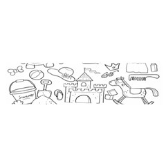 Baby Hand Sketch Drawn Toy Doodle Oblong Satin Scarf (16  X 60 ) by Pakjumat