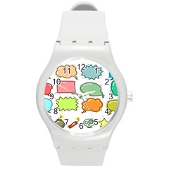 Set Collection Balloon Image Round Plastic Sport Watch (m) by Pakjumat