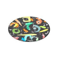 Repetition Seamless Child Sketch Sticker Oval (100 Pack) by Pakjumat