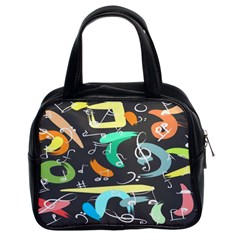 Repetition Seamless Child Sketch Classic Handbag (two Sides) by Pakjumat