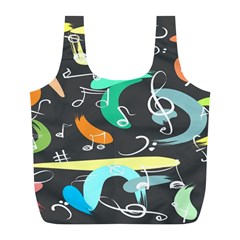 Repetition Seamless Child Sketch Full Print Recycle Bag (l) by Pakjumat