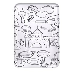 Baby Hand Sketch Drawn Toy Doodle Rectangular Glass Fridge Magnet (4 Pack)