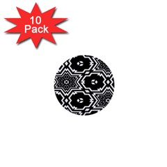 Black And White Pattern Background Structure 1  Mini Buttons (10 Pack)  by Pakjumat