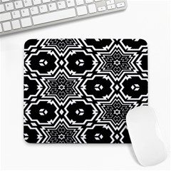 Black And White Pattern Background Structure Large Mousepad by Pakjumat