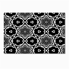 Black And White Pattern Background Structure Postcard 4 x 6  (pkg Of 10) by Pakjumat