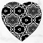 Black And White Pattern Background Structure Jigsaw Puzzle (Heart) Front