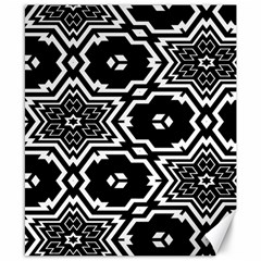 Black And White Pattern Background Structure Canvas 8  X 10  by Pakjumat