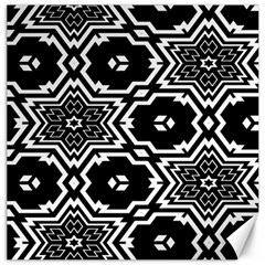 Black And White Pattern Background Structure Canvas 12  X 12  by Pakjumat