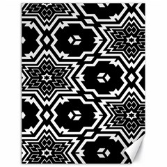 Black And White Pattern Background Structure Canvas 18  X 24  by Pakjumat