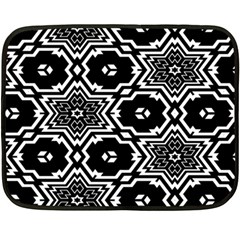 Black And White Pattern Background Structure Fleece Blanket (mini) by Pakjumat