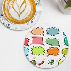 Set Collection Balloon Image Uv Print Round Tile Coaster by Pakjumat