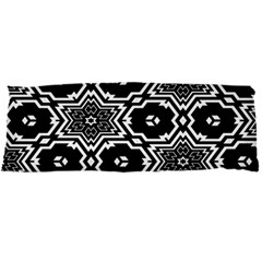 Black And White Pattern Background Structure Body Pillow Case Dakimakura (two Sides) by Pakjumat