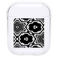 Black And White Pattern Background Structure Hard Pc Airpods 1/2 Case by Pakjumat