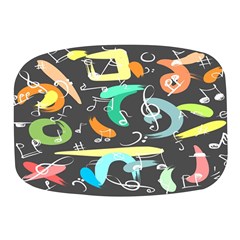 Repetition Seamless Child Sketch Mini Square Pill Box by Pakjumat