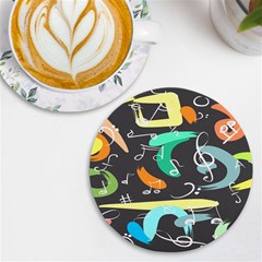 Repetition Seamless Child Sketch Uv Print Round Tile Coaster by Pakjumat