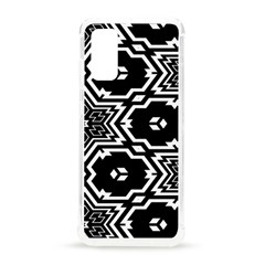 Black And White Pattern Background Structure Samsung Galaxy S20 6 2 Inch Tpu Uv Case by Pakjumat