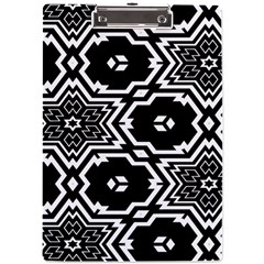 Black And White Pattern Background Structure A4 Acrylic Clipboard by Pakjumat