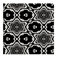 Black And White Pattern Background Structure Banner And Sign 4  X 4  by Pakjumat