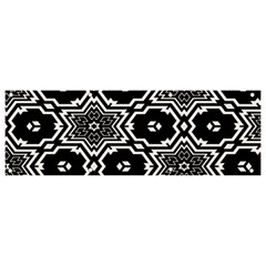 Black And White Pattern Background Structure Banner And Sign 9  X 3  by Pakjumat